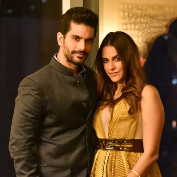 Angad Bedi and Neha Dhupia