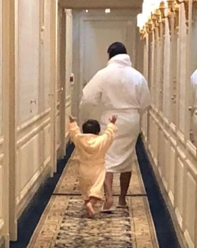 Saif Ali Khan and Taimur Ali Khan