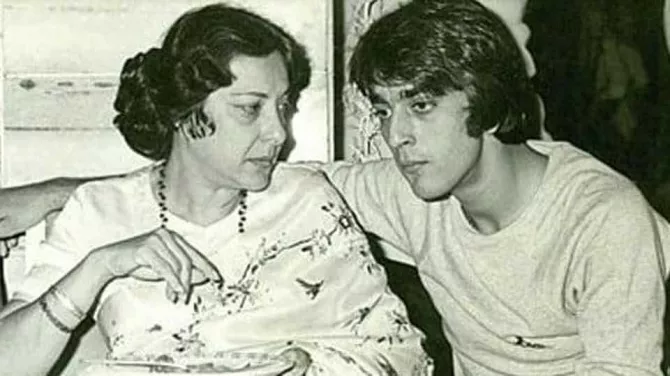 Sanjay Dutt and Nargis Dutt