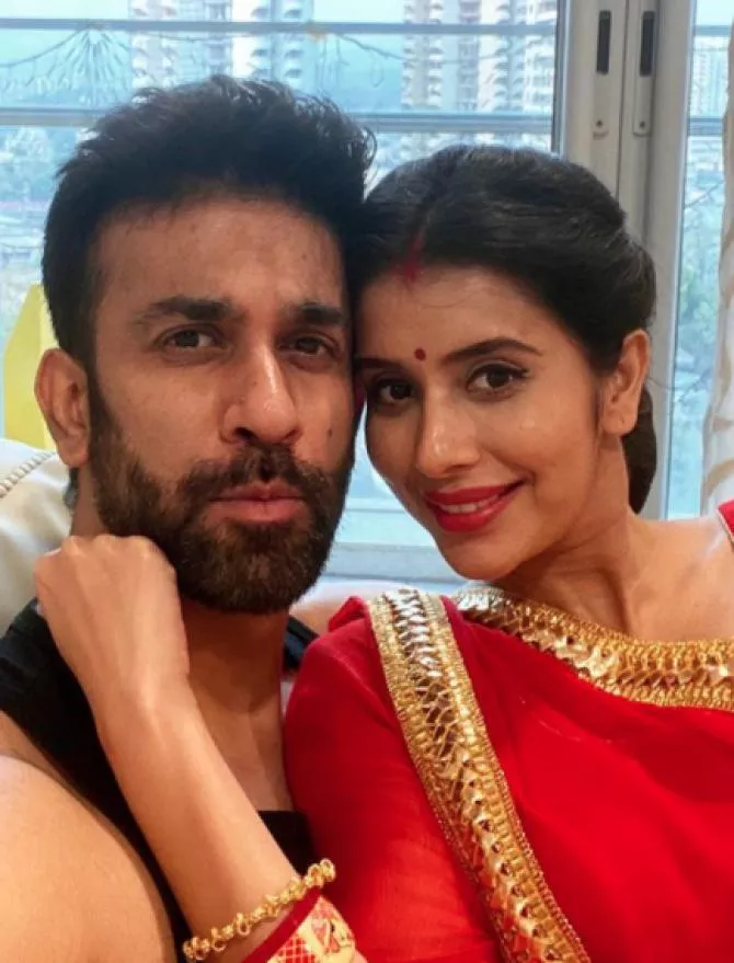 Charu Asopa and Rajeev Sen
