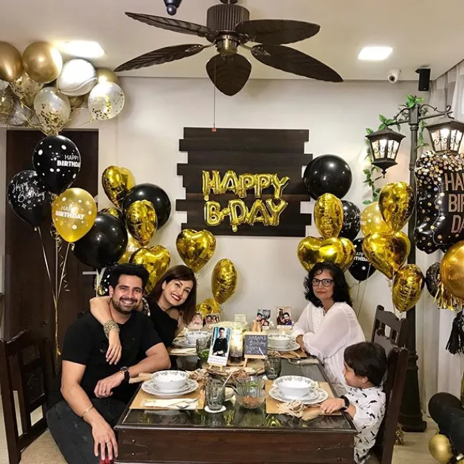 Karan Mehra, Nisha Rawal and Kavish Mehra