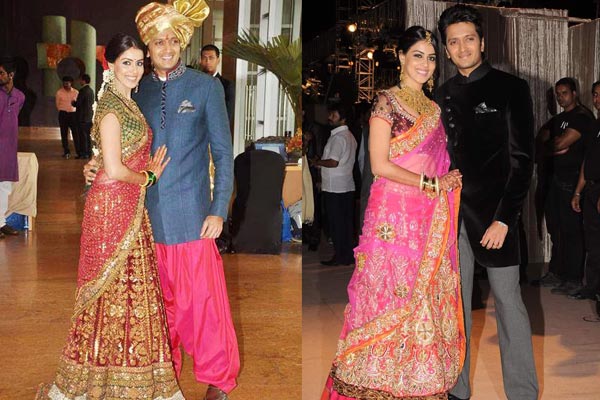 Riteish Deshmukh and Genelia Dsouza on Dheeraj Deshmukh's wedding