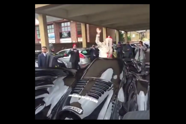 indian groom in batmobile