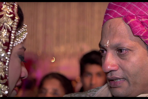 emotional moments between bride and father