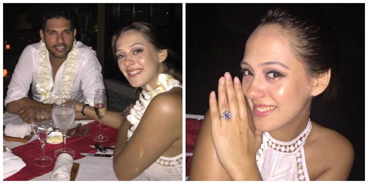 yuvraj singh and hazel keech engaged