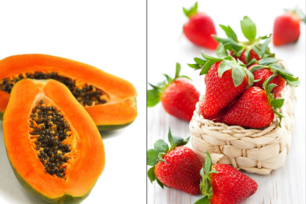 ways to get smooth fairer neck papaya strawberry