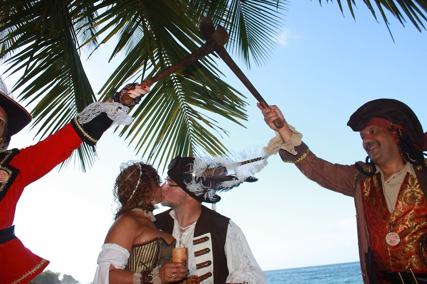 Pirate theme beach wedding