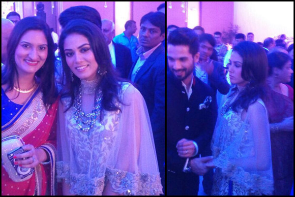 mira rajput wedding reception dress description