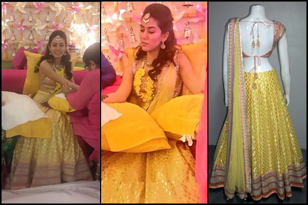 mira rajput mehendi day look