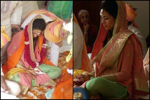 mira rajput anand karaj wedding look