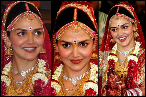 esha deol wedding day maang tikka- bollywoodshaadis