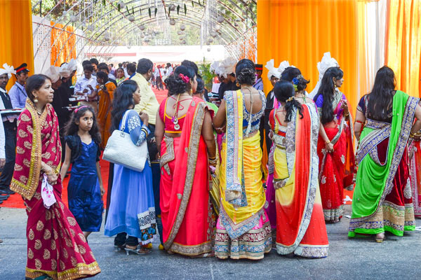 indian couple and wedding guests donated blood