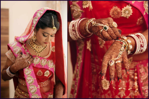 ethnic marwari wedding bridal look details- BollwyoodShaadis