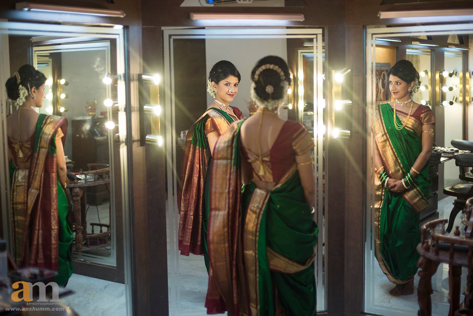 ethnic maharashtra wedding bridal look details- BollwyoodShaadis