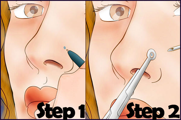 how to pierce your own nose step by step tutorial- bollywoodshaadis
