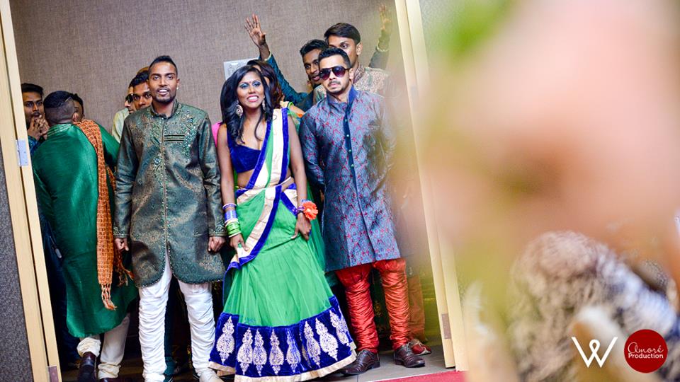 fun wedding reception entry