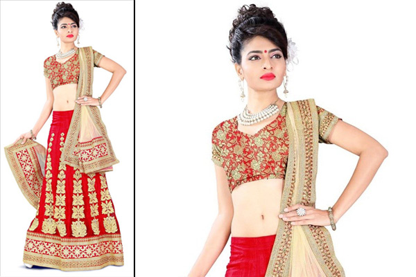 red lehenga under Rs 10000