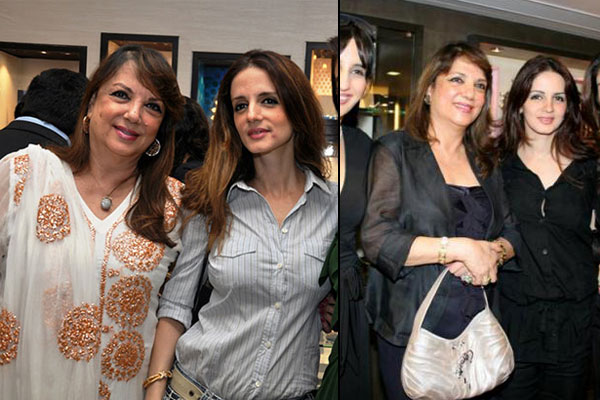 sussanne khan with mother zarine khan 