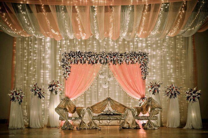 fairy light wedding decor