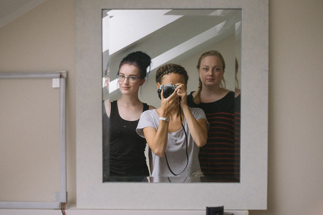 bride lisa lutza of estonia clicks her own pictures on her wedding day on 28 august 