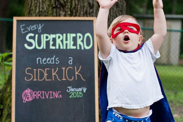 Let your child do the announcement of pregnancy