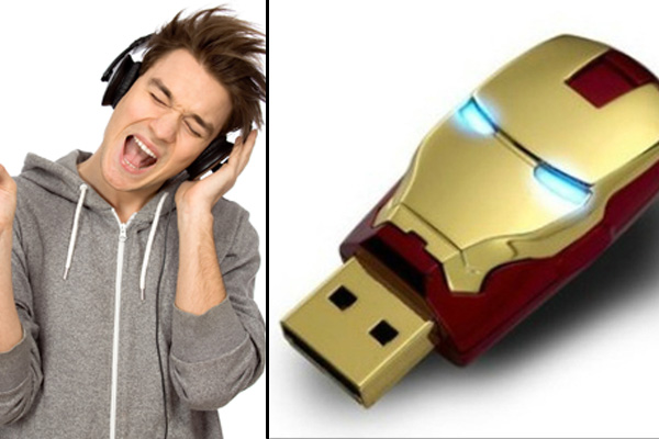 7 valentine day gift ideas for guys ironmen pen drive, headphones
