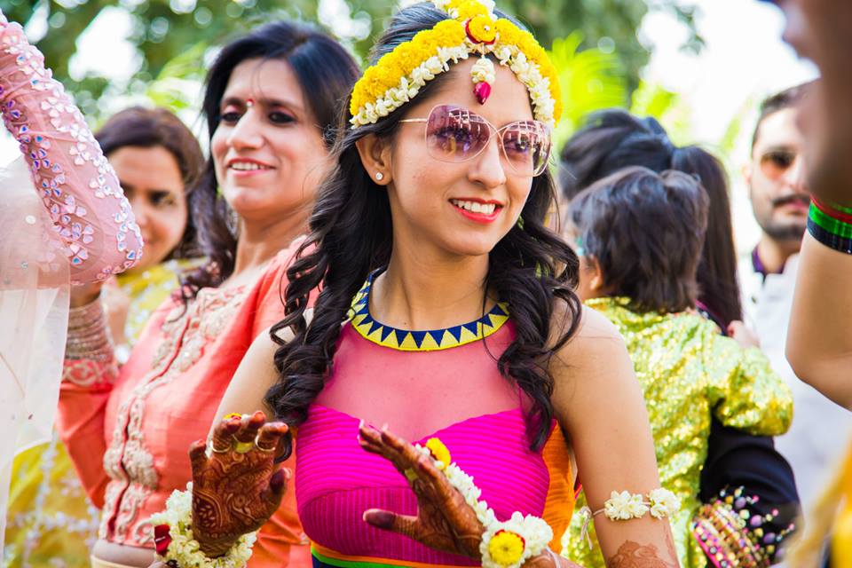 bridal floral jewellery