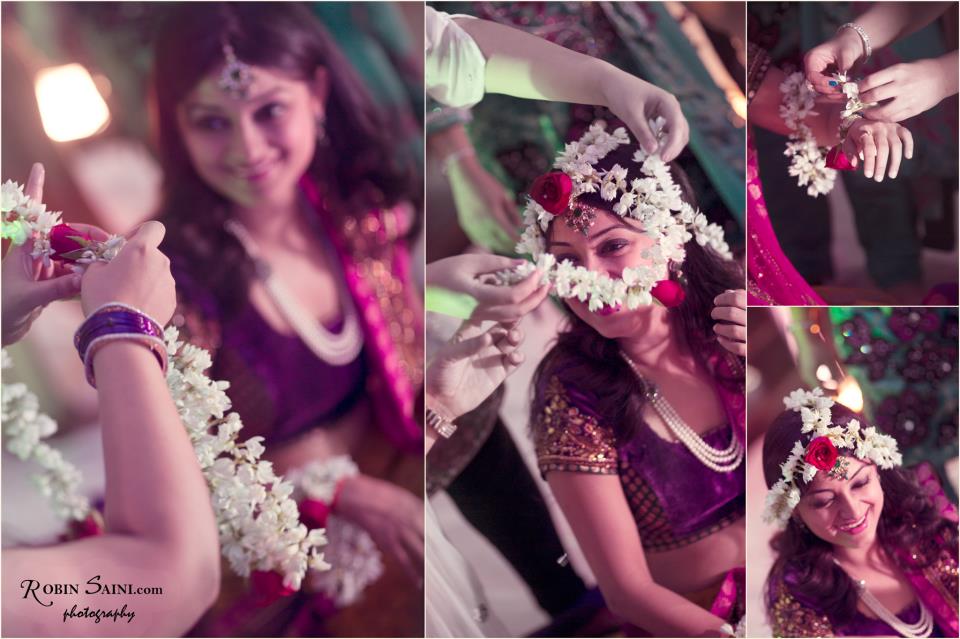 bridal floral jewellery