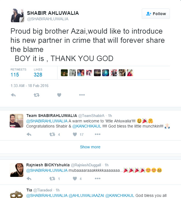 And Its A Baby Boy For Television Couple Kanchi Kaul And Shabbir Ahluwalia