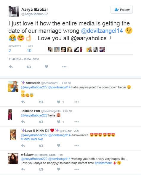 aarya babbar wedding