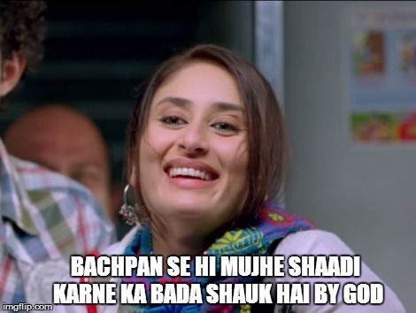 Emotional State of Mind of Every Bride-to-be When Buying her Wedding Dress jab we met kareena kapoor