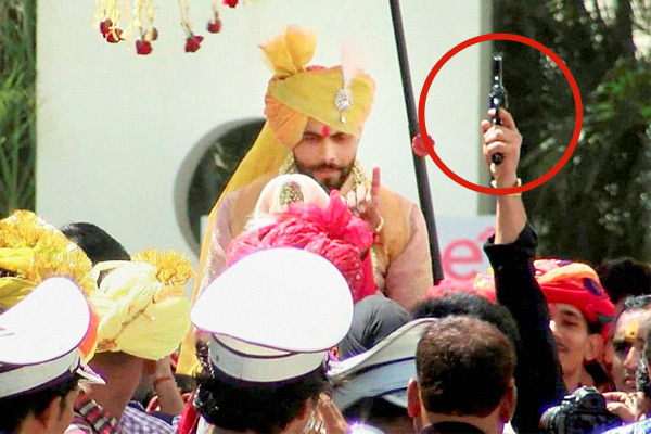 ravindra jadeja wedding gunshots