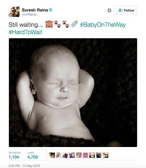 Suresh Raina Baby