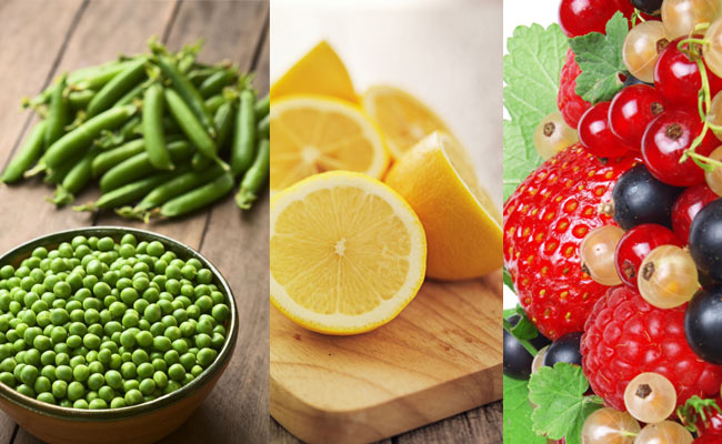 green vegetables lemons 