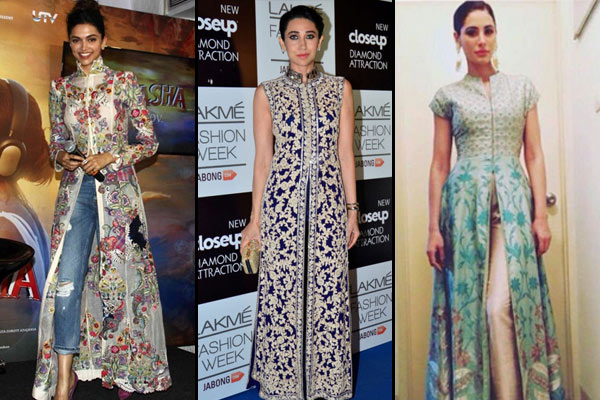 Sonam, Karishma and Nargis wearing centre-slit kurti
