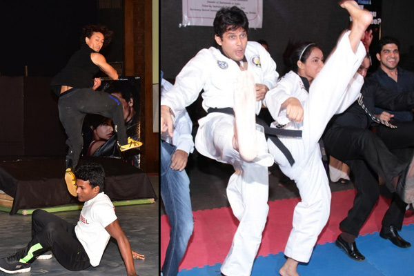 Tiger Shroff and Neetu Chandra doing Martial Arts