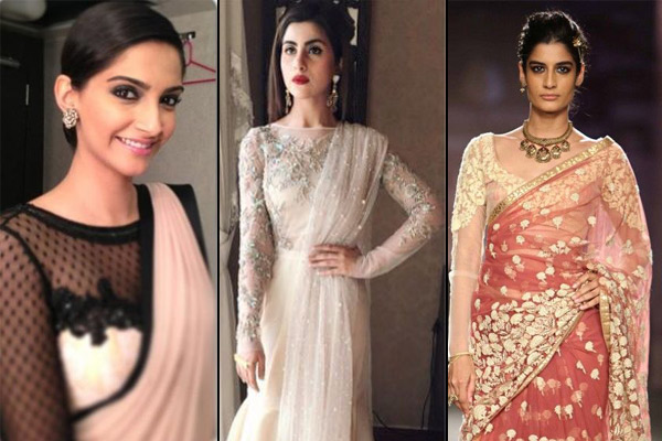 Net connection blouse design