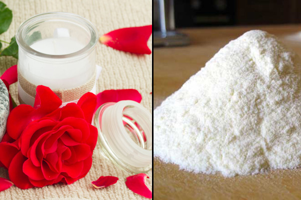 Rose petal and wheat flour