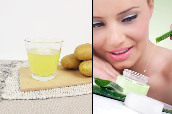 Potato and aloe vera juice