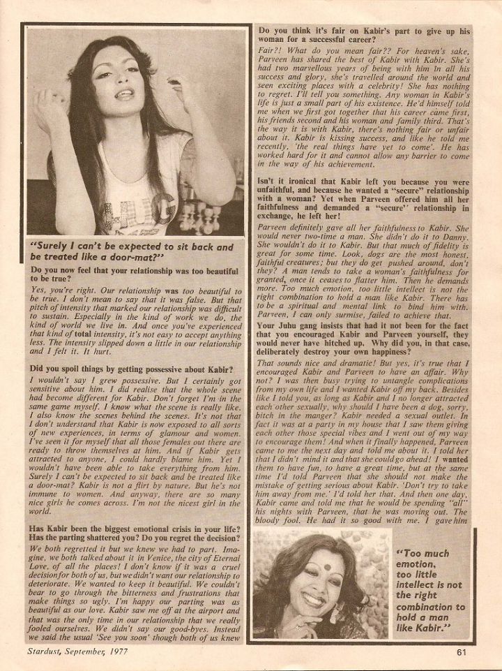 Protima Bedi and Parveen Bedi