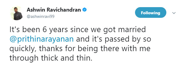 Ravichandran Aswhin Prithi Ashwin