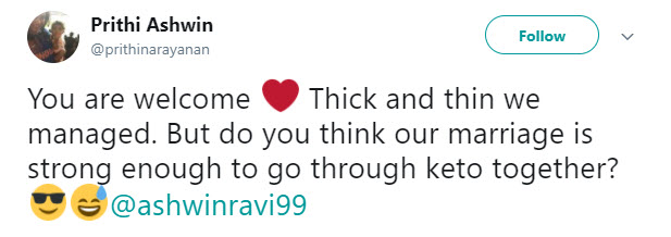 Ravichandran Aswhin Prithi Ashwin