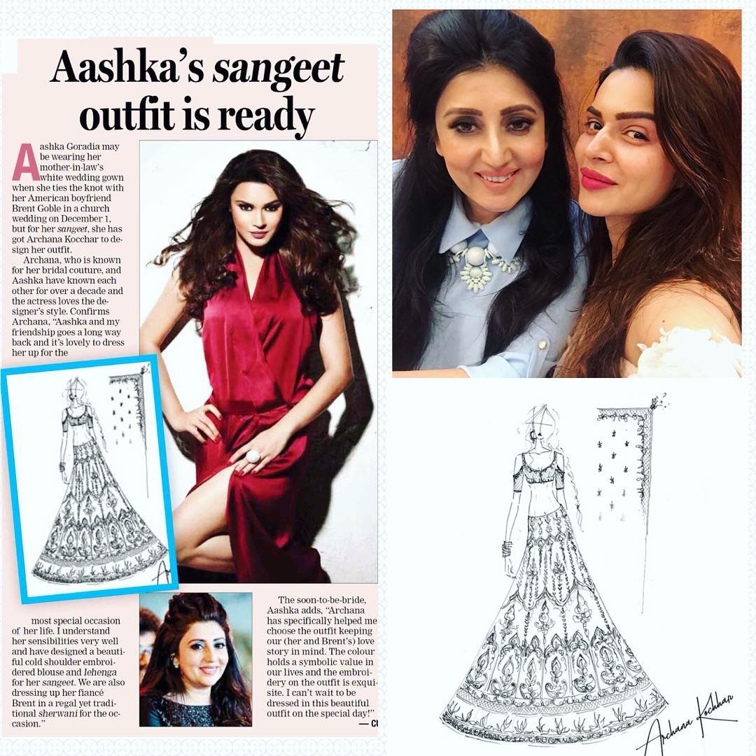 Aashka Sangeet Outfit Design