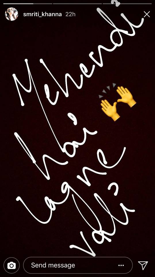 Smriti Khanna Mehendi