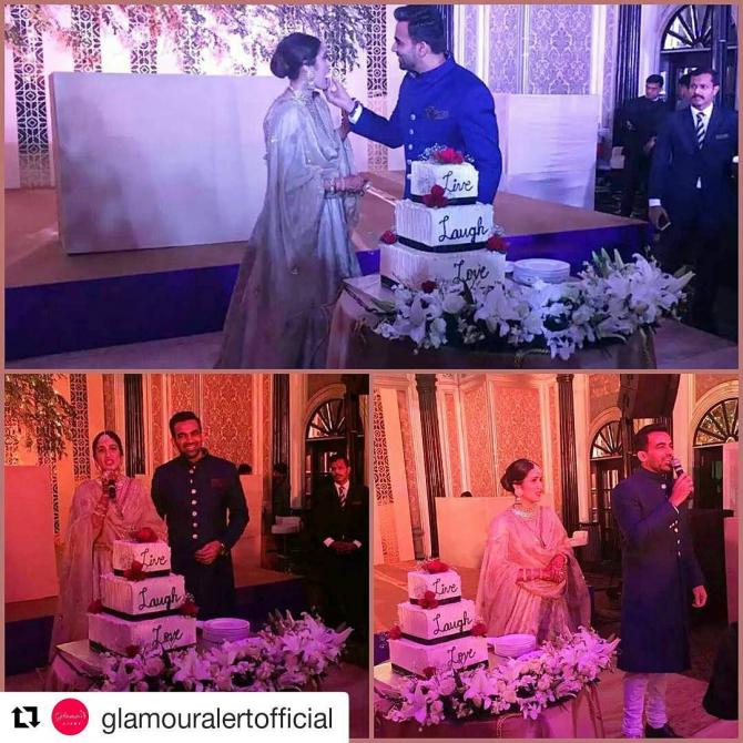 Zaheer Khan Sagarika Ghatge Reception