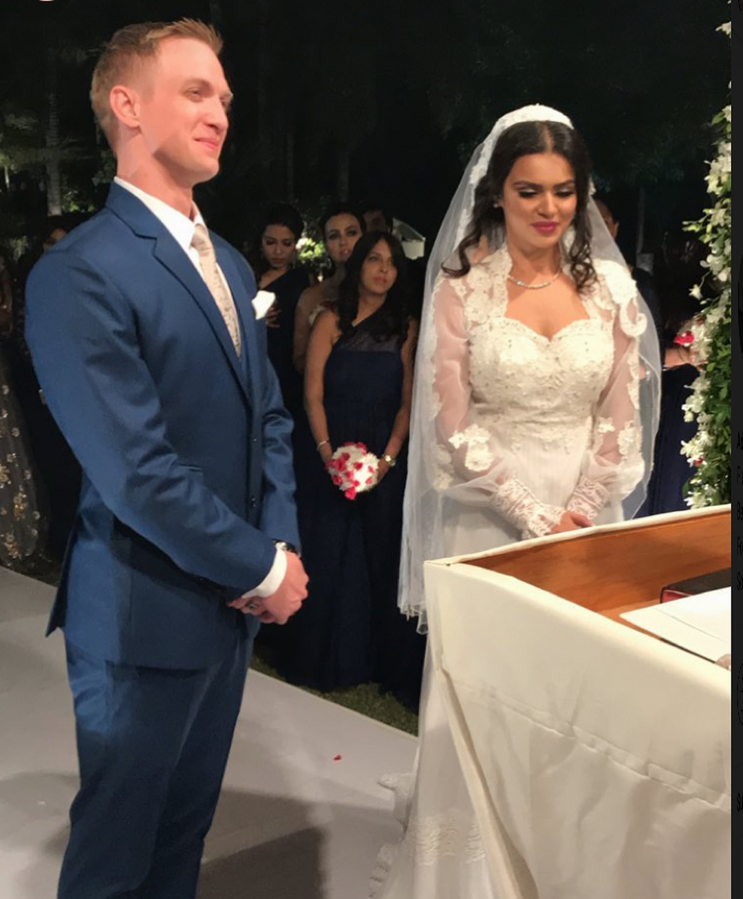 Aashka Goradia Brent Goble Christian Wedding