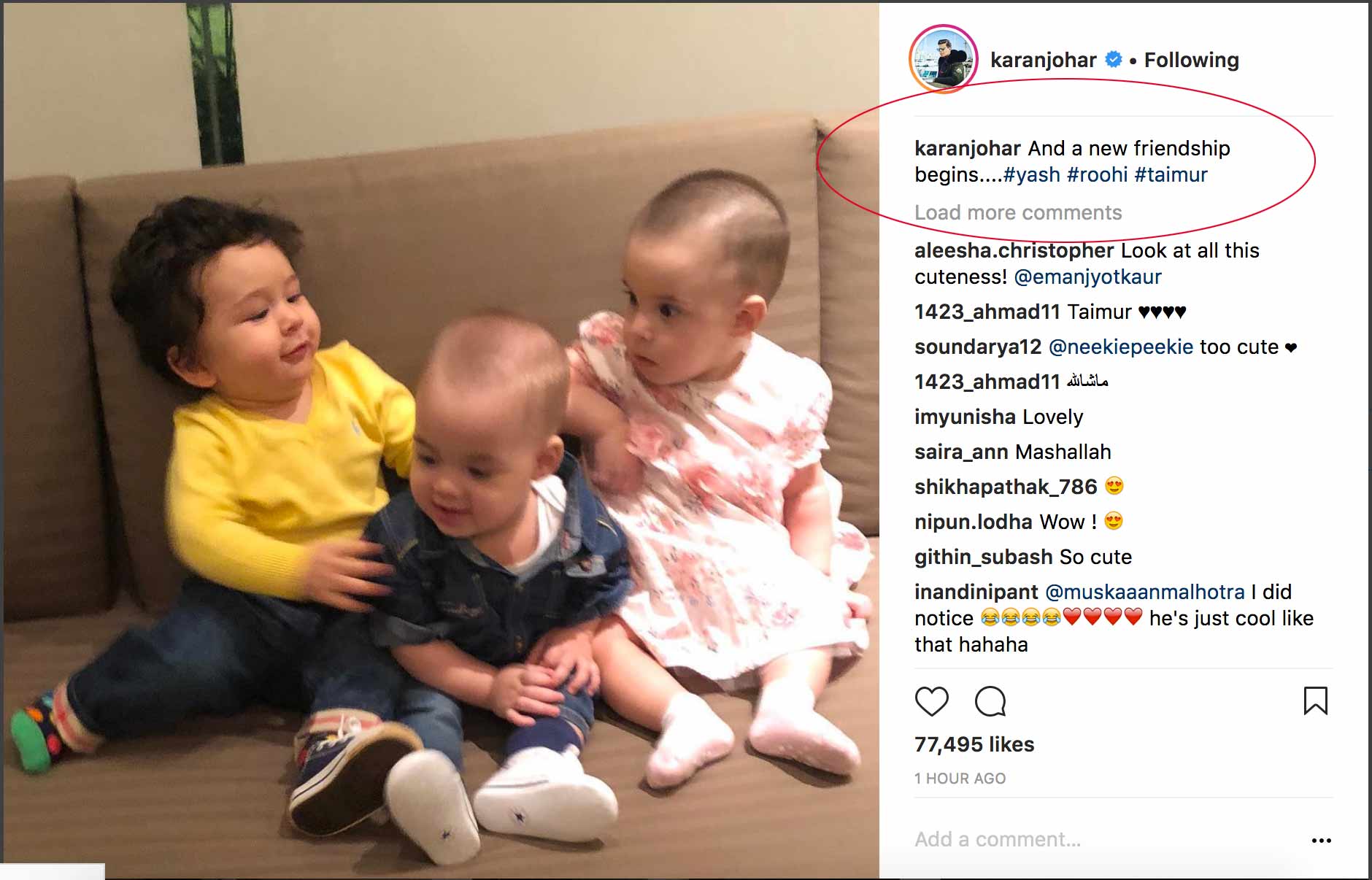 Karan Johar Roohi Taimur Yash First Pictures