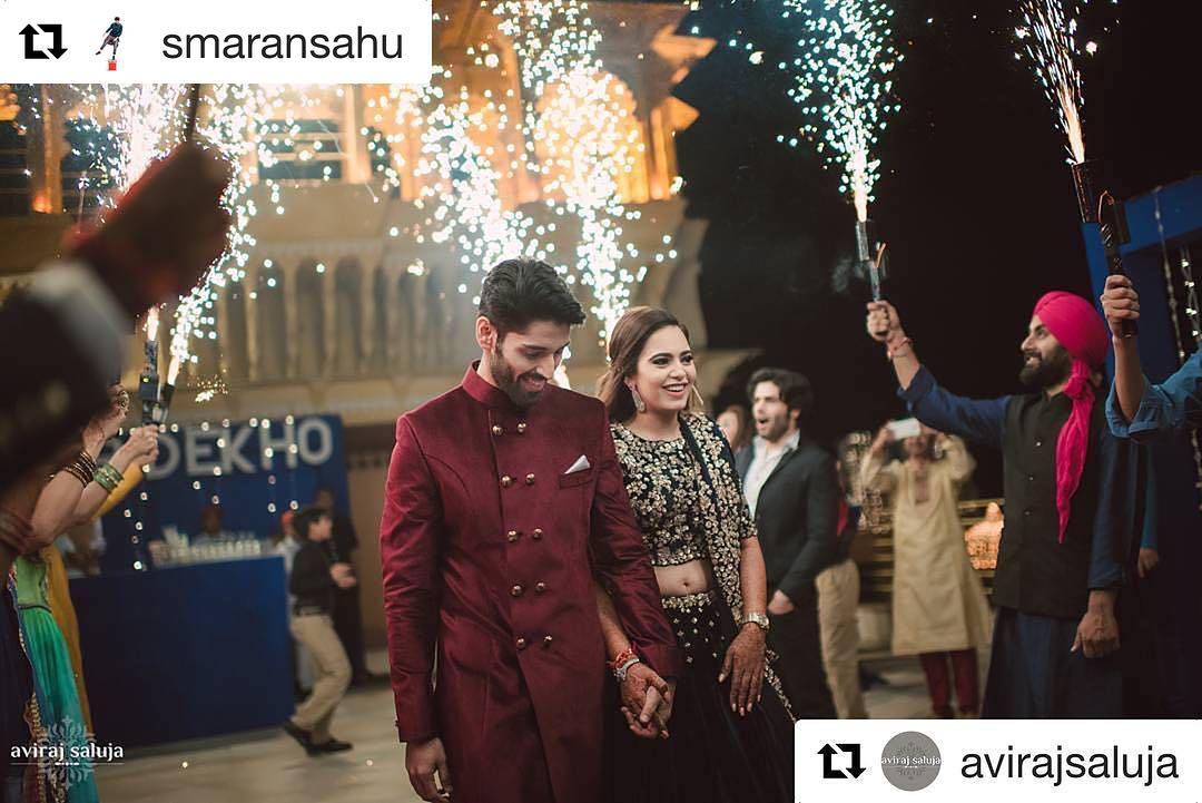 Fashion Blogger Aayushi Bangur And Actor Smaran Sahu Sangeet Look