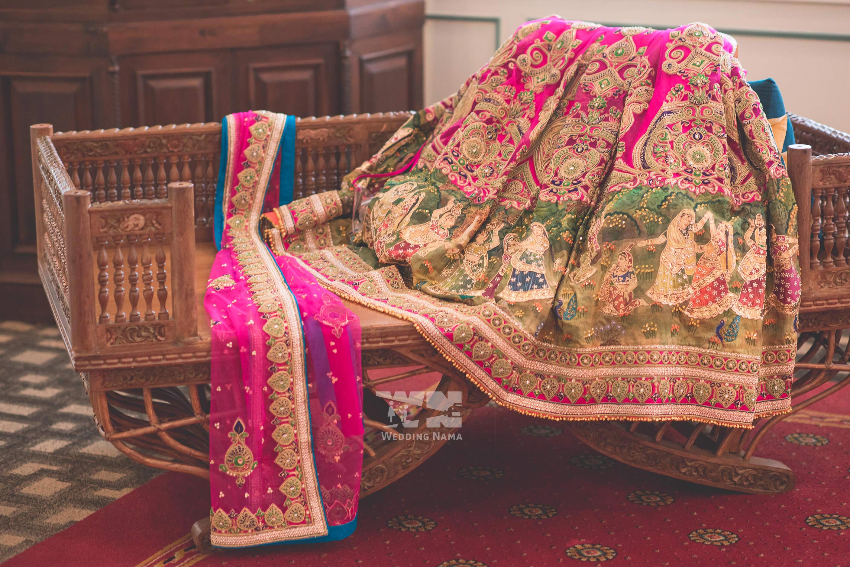 #23. This picture of one-a-kind lehenga (of designer Nishika Lulla) placed ...