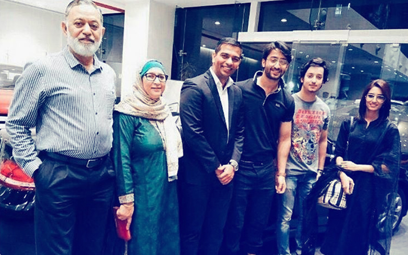 Shaheer With His Family And Erica